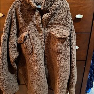32 Degrees Brown Teddy Jacket
